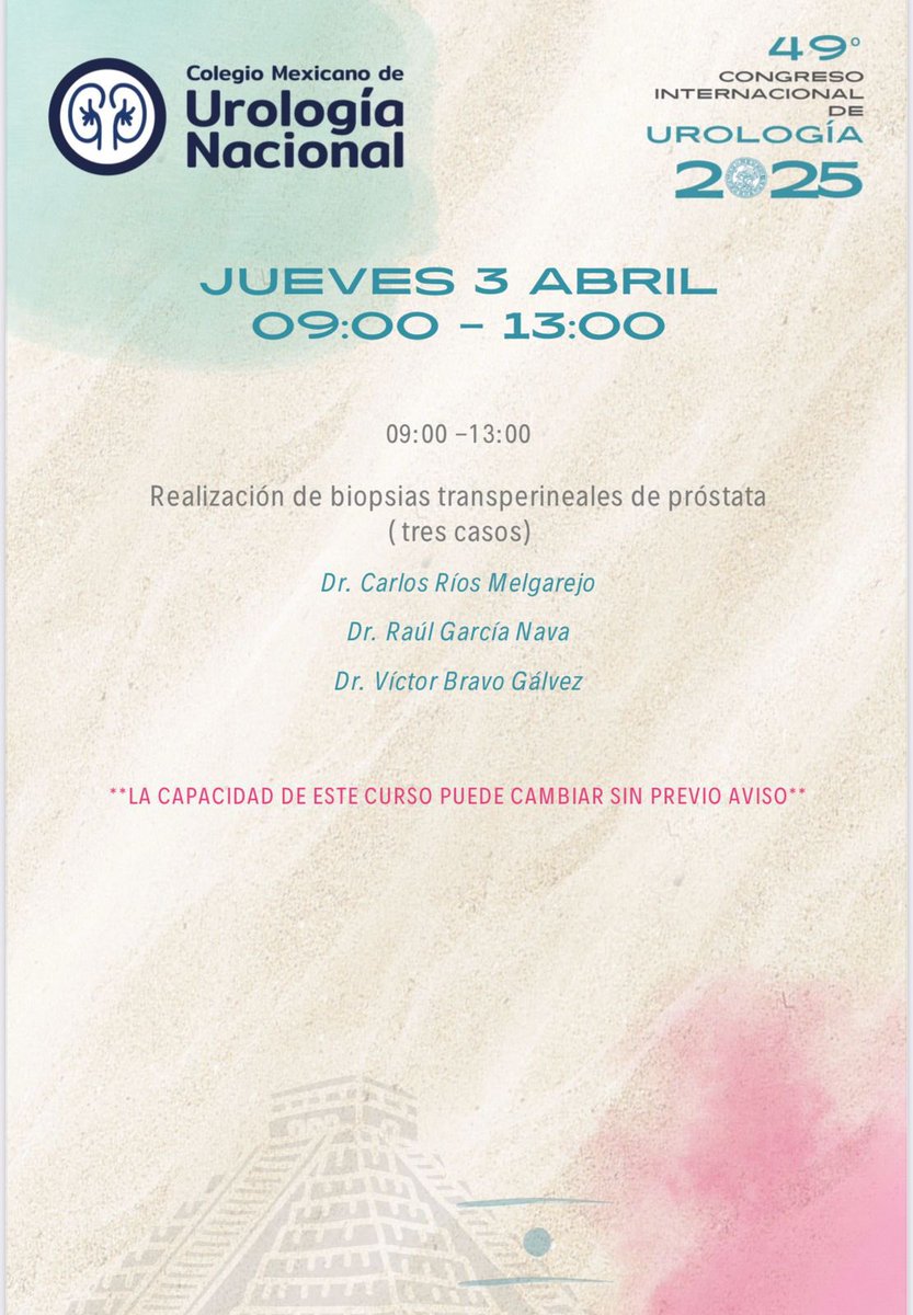 Curso pre y transcongreso Biopsias Transperienales de próstata cognitivas y Resonancia Magnética Multiparamétrica de próstata #CMUN <a href="/urologorios/">Dr. Carlos Ríos Melgarejo</a>