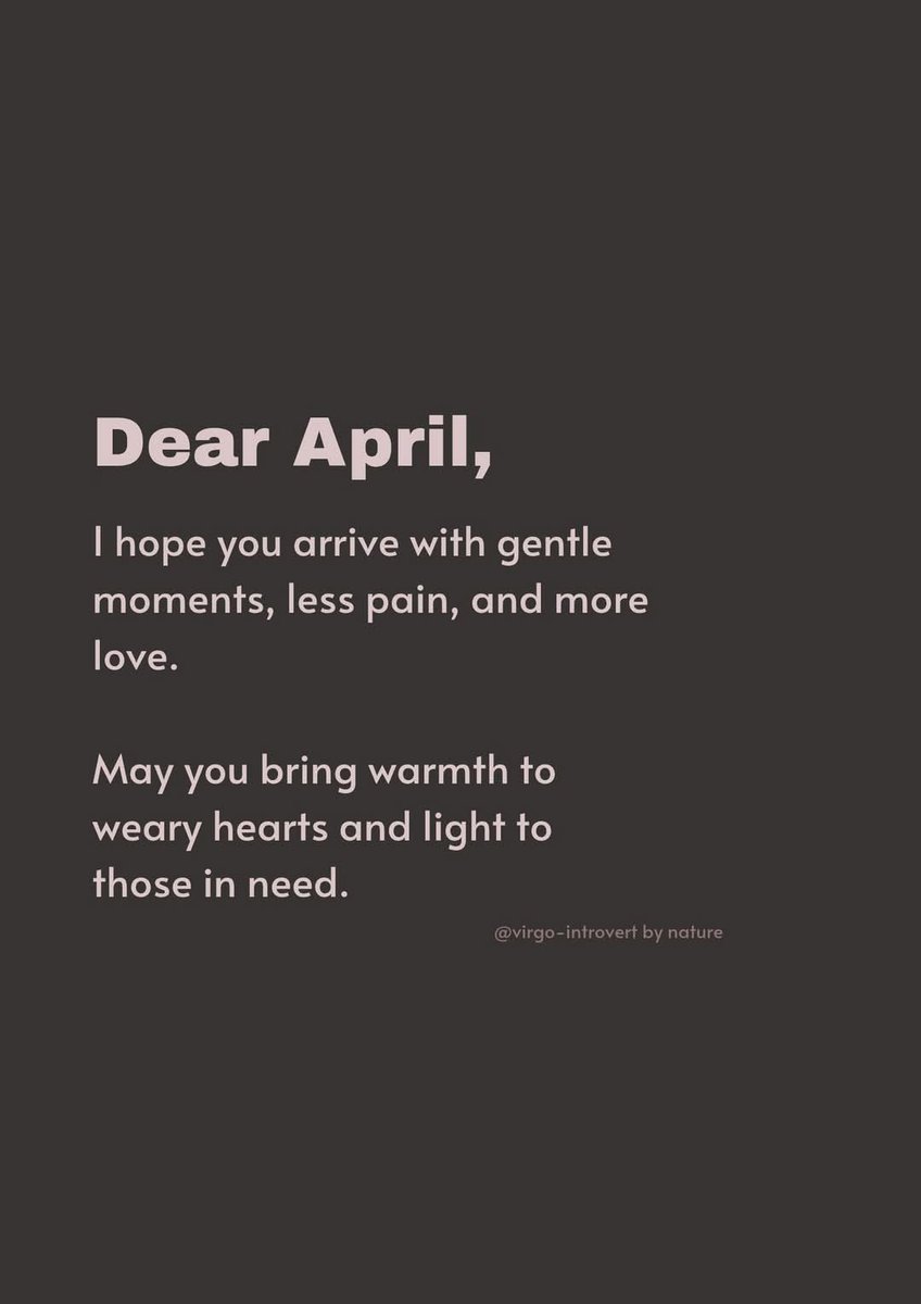 Dear April,