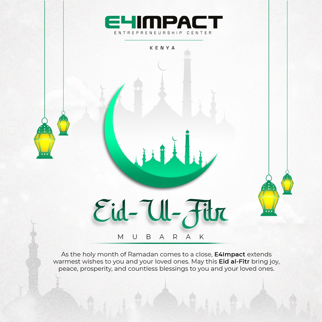 E4ImpactAfrica's tweet photo. #EidMubarak
As the world celebrates Eid al-Fitr, we extend our warmest wishes to our partners, entrepreneurs, and the entire E4Impact community. May this joyous occasion bring you peace, prosperity, and renewed strength to pursue your dreams.
#EidMubarak2025 #E4Impact https://t.co/p6S4rEarSV