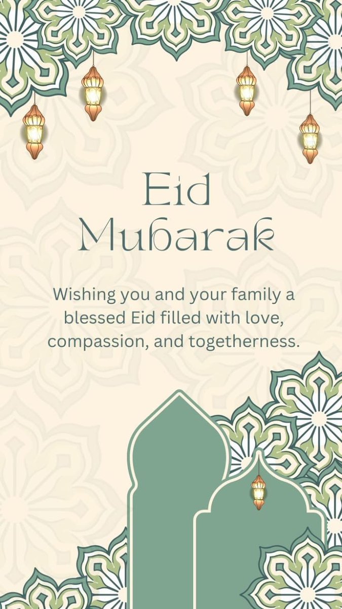 Eid Mubarak to all who are celebrating!

#EidMubarak #EidAlFitr #EidUlFitr #EidMubarak2025 #Eid2025