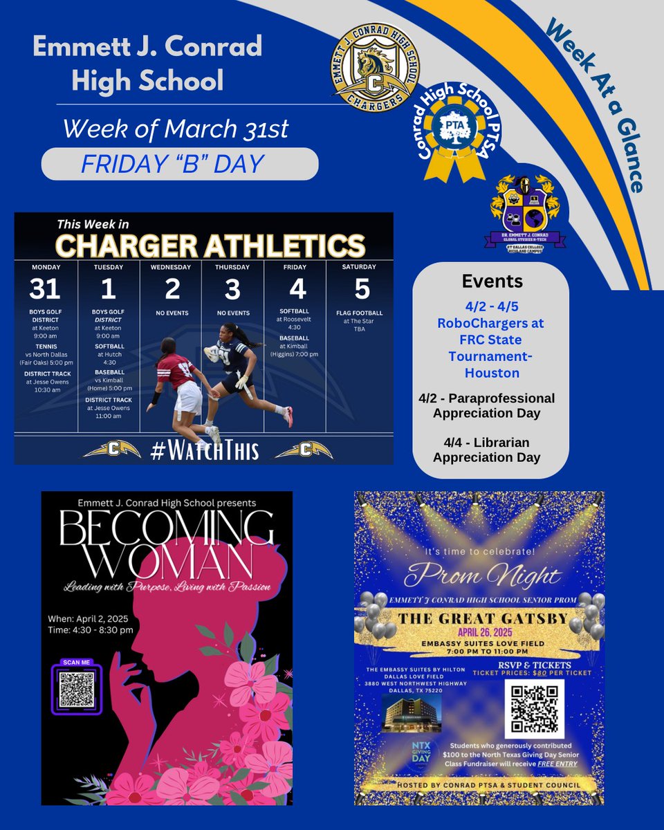 EJConradPTSA's tweet photo. Check out what’s happening this week at Conrad! https://t.co/fdsY6iNUJt
