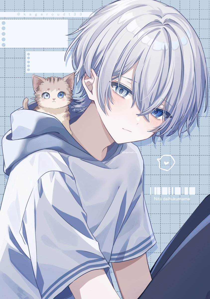 一次創作祭り春の陣2025 #私の個性はきっと誰かにささる 猫とサメが