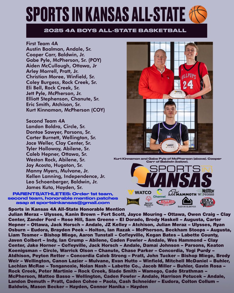 Sports in Kansas 2025 4A Boys All-State 🏀 #sportsinkansas
