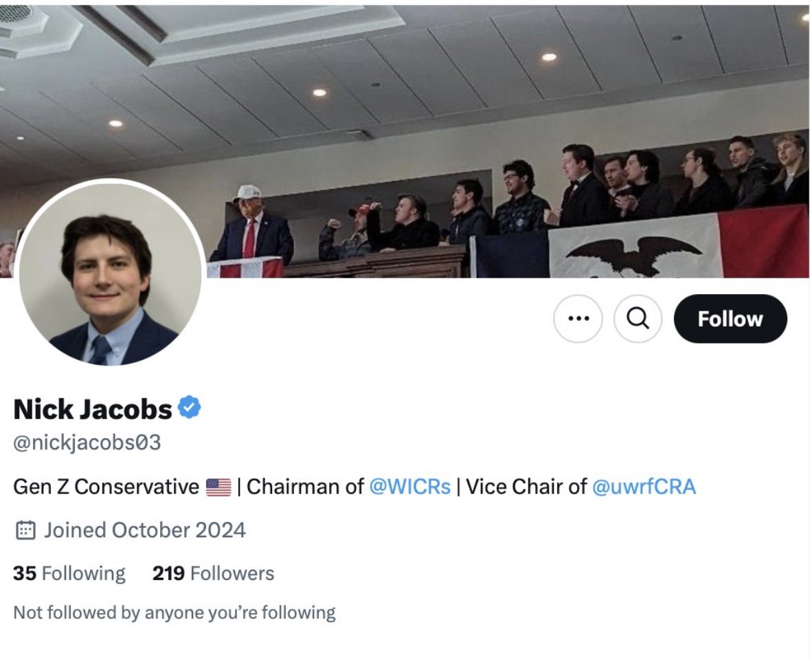 AmoneyResists's tweet photo. Holy FUCK! The first recipient of @elonmusk’s ILLEGAL $1 million giveaway to voters in Wisconsin is THE CHAIRMAN OF THE @WICRs—self-proclaimed “Gen-Z Conservative”(something that virtually doesn’t even exist) @nickjacobs03 (who just locked his twitter account for some reason 🤔) https://t.co/rui7GOzb7w