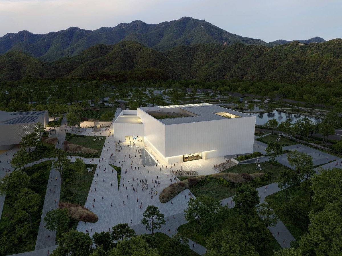 In cooperation w/ @UNStudio_Architecture we crafted #renderings + short #animations for the #ChungnamArtCenter—a cultural venue in #SouthKorea 🇰🇷 that reveals its complexity only up close.

🎥 Read the full story via the link: bit.ly/4j570aZ