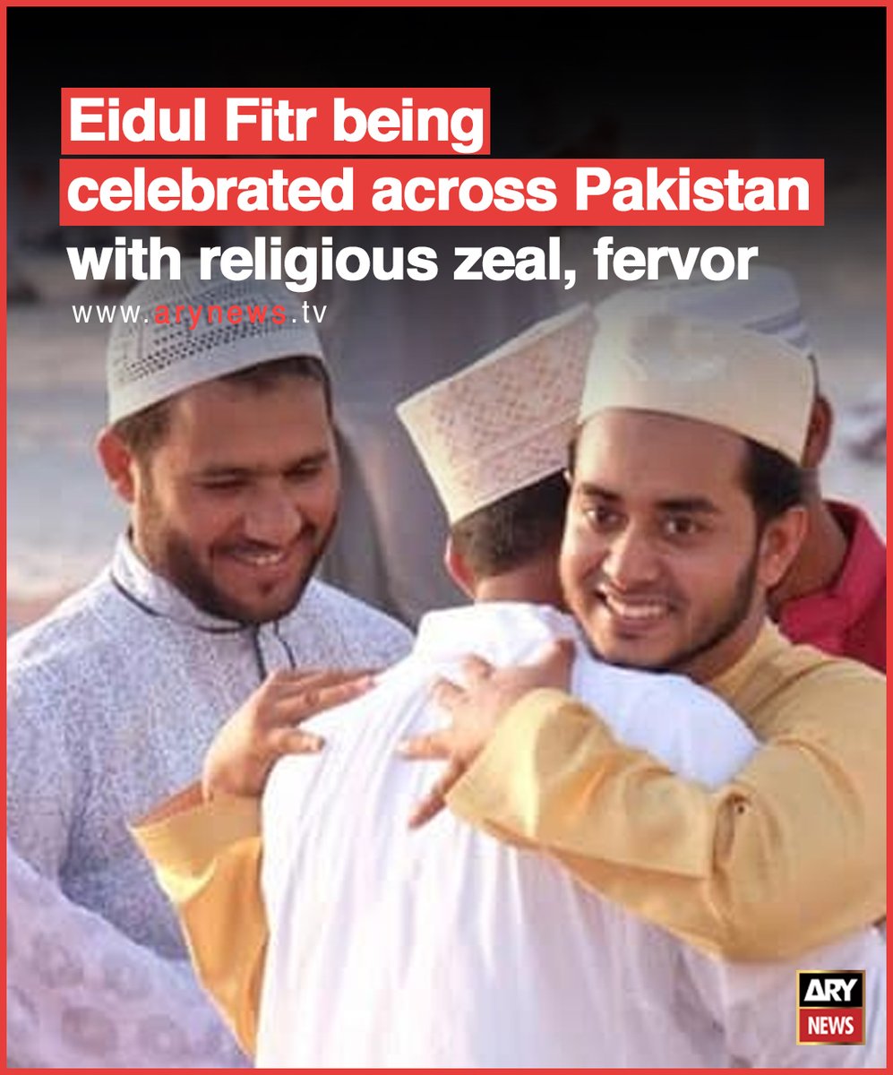 ARYNEWSOFFICIAL's tweet photo. Eidul Fitr being celebrated across Pakistan with religious zeal, fervor
Read More: https://t.co/B7snaOnZWk

#ARYNews #EidWithARY #Eid2025 https://t.co/6t7PsloLmS
