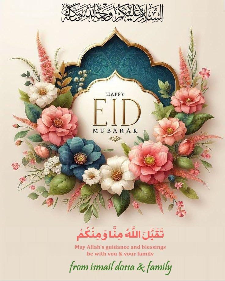 mimydossa's tweet photo. #EidMubarak
Eid Mubarak! ✨ May Allah (SWT) accept our fasts, prayers, and good deeds. May He fill our hearts with peace, our homes with blessings, and our lives with His mercy. Wishing you and your loved ones a joyous and spiritually fulfilling Eid! #EidMubarak #Alhamdulillah https://t.co/NE2ew8s5wg
