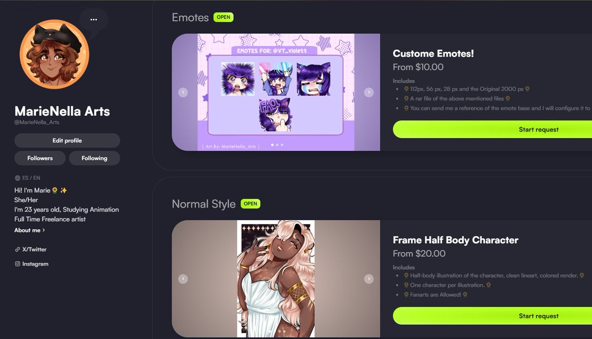 Por cierto gente, nomas para recordar que ya abrí comisiones en VGen, por si me quieren apoyar difundiendo y siguiéndome para tener chamba! uwu ✨

#VGenComm  #VGenOpen