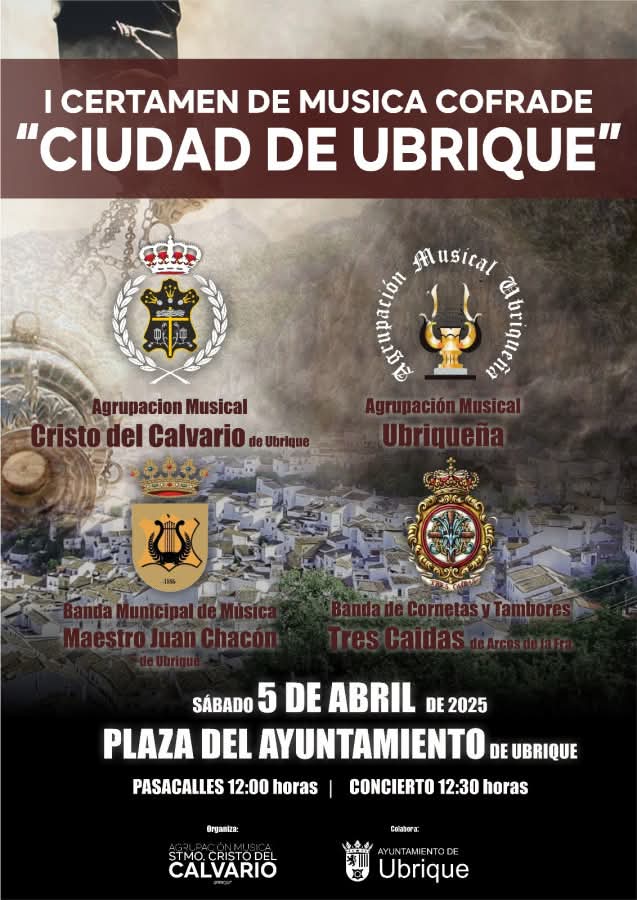 📣 Este sábado 5 de Abril tendremos el placer de participar en el I Certamen de Música Cofrade organizado por <a href="/CalvarioUbrique/">AM Calvario Ubrique</a> en la Ciudad de Ubrique

#SiempreTresCaídas

#LaMúsicadelSeñor