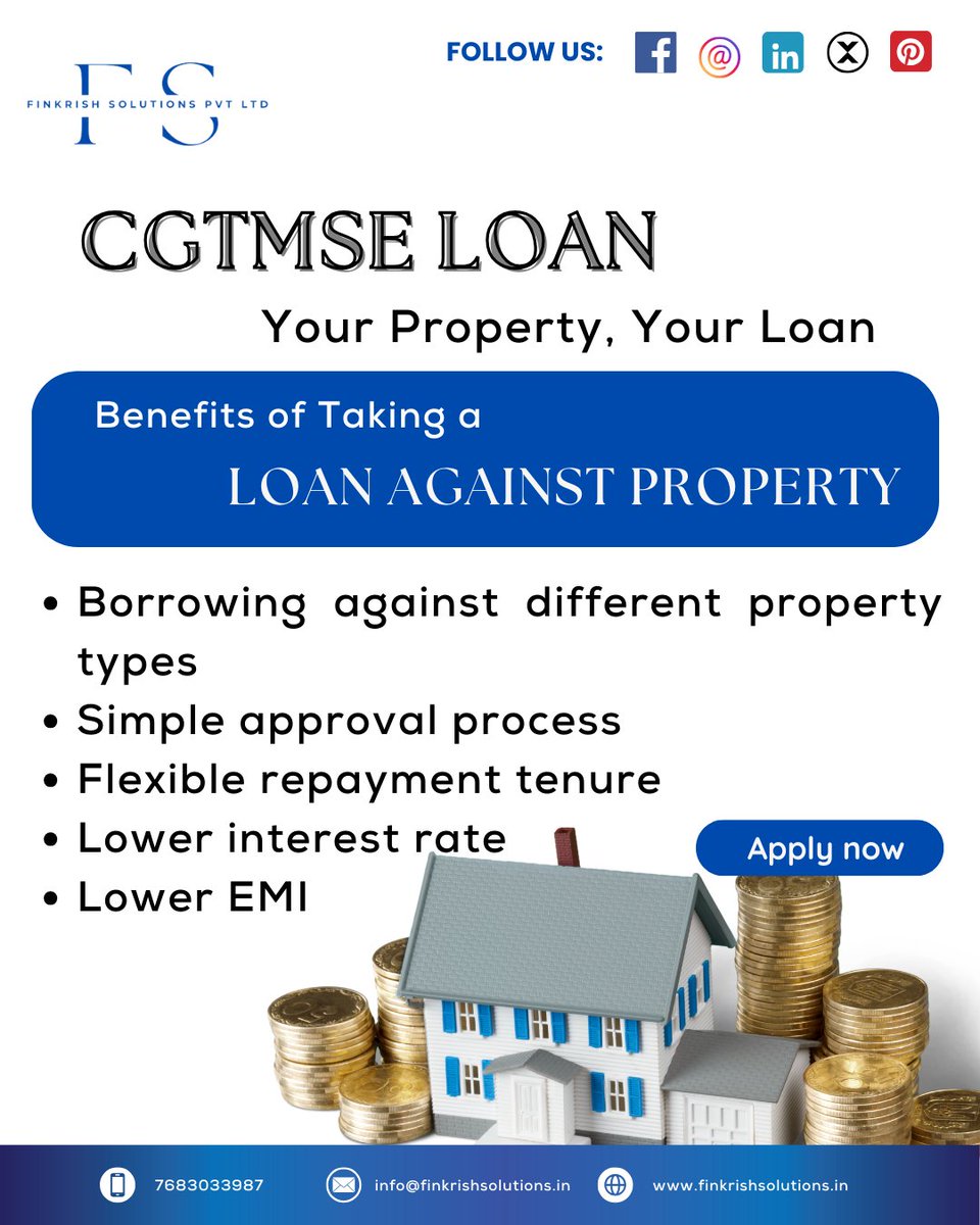 finkrishsol's tweet image. Get a **CGTMSE Loan** with **zero collateral**, low interest rates, and easy approval. Perfect for MSMEs and startups! Apply today! 🚀
.
.
.
#CGTMSELoan #MSMEFunding #finkrishsolutions #StartupLoan #CollateralFreeLoan #SmallBusinessGrowth #EasyFinance #BusinessExpansion