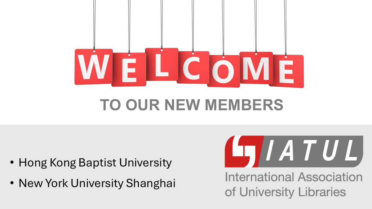 IATUL (@iatulorg) on Twitter photo We are pleased to welcome our new members to IATUL.
đź“– Your expertise and insights are a valuable addition to our international network of university libraries. We look forward to your contributions and collaboration. We are pleased to welcome our new members to IATUL.
đź“– Your expertise and insights are a valuable addition to our international network of university libraries. We look forward to your contributions and collaboration.