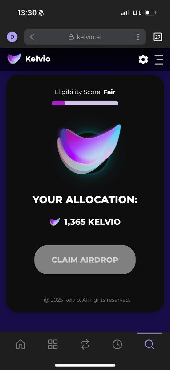0xVelhust's tweet photo. Anh em check airdrop dự án @KelvioAI 

Ví sol có tx trên solana là được mặc định 1365 token 

https://t.co/N2tUJJ78MD

Vơ vét được 4 ví lmao https://t.co/umJSRhNfpN