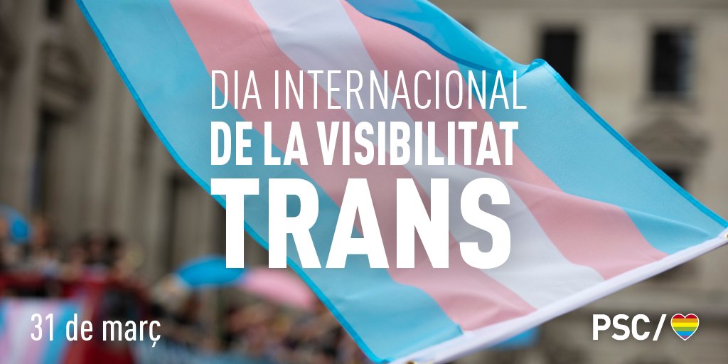 🏳️‍⚧️ Avui, 31 de març, commemorem el Dia Internacional de la Visibilitat #Trans.

Estem compromesos amb la construcció d’una societat on la diversitat sigui respectada i celebrada, i on ningú hagi de viure amb por pel simple fet de ser qui és.
#visibilidadtrans