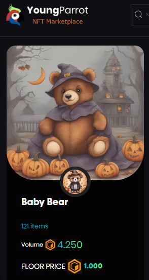 app.youngparrotnft.com/core/collectio…
#sell 
#famousnft
#famous 
#Trending 
#coredaonft
#youngparrot
#buyingcontent 
#NewProfilePic 
#babybear
#Collection