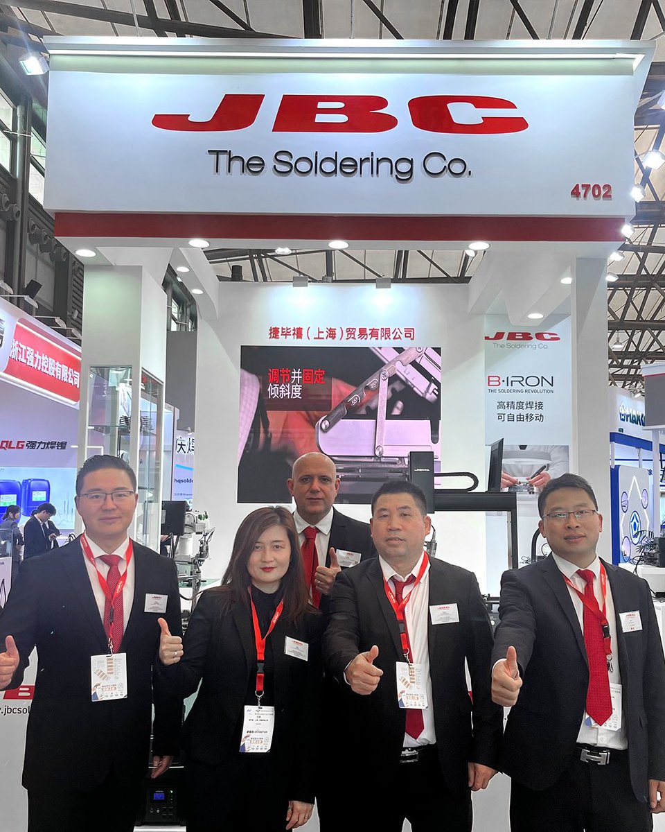 JBCTools's tweet photo. A huge thank you to everyone who visited our booth at #Productronica #China 2025! Your support made this event truly special. A special shoutout to the incredible #JBCteam for your dedication and hard work—your efforts made all the difference!
https://t.co/qMp8fPmhXA
#JBCtools https://t.co/WxTZOblMGa
