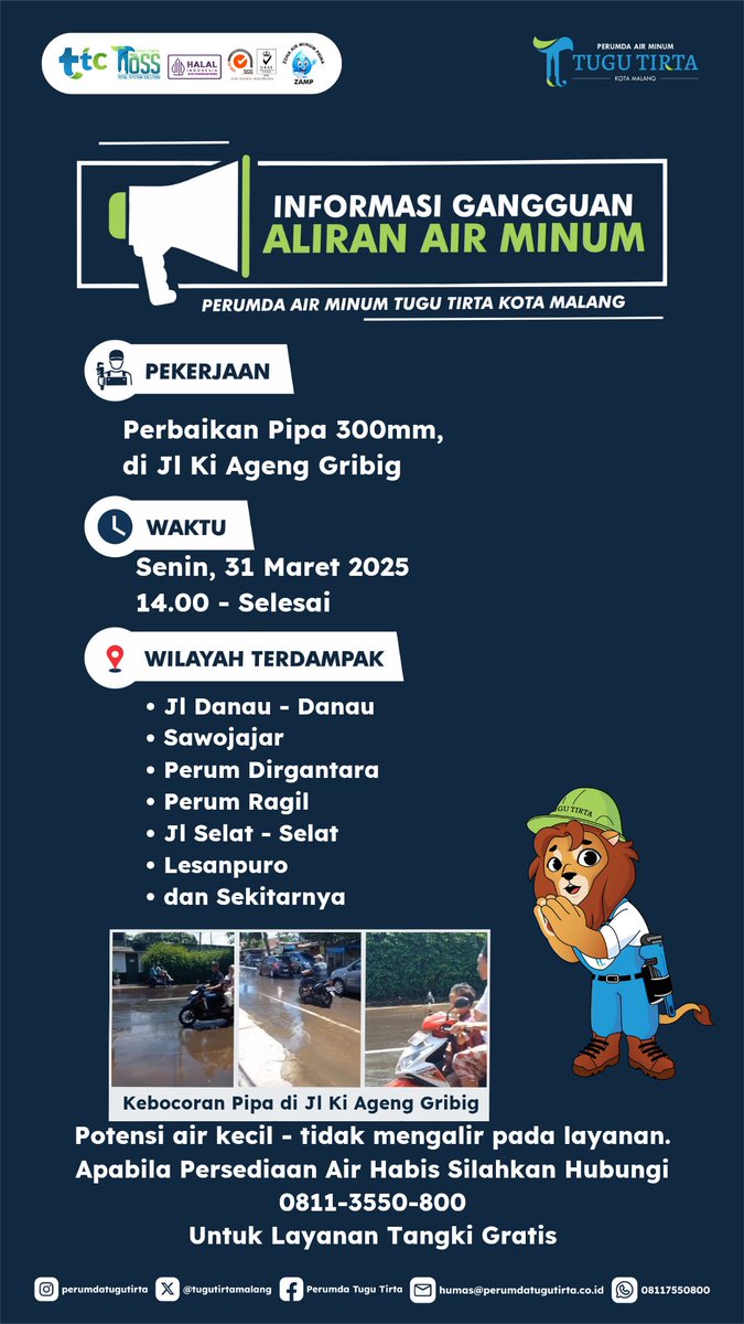Perumda Tugu Tirta (@tugutirtamalang) on Twitter photo 