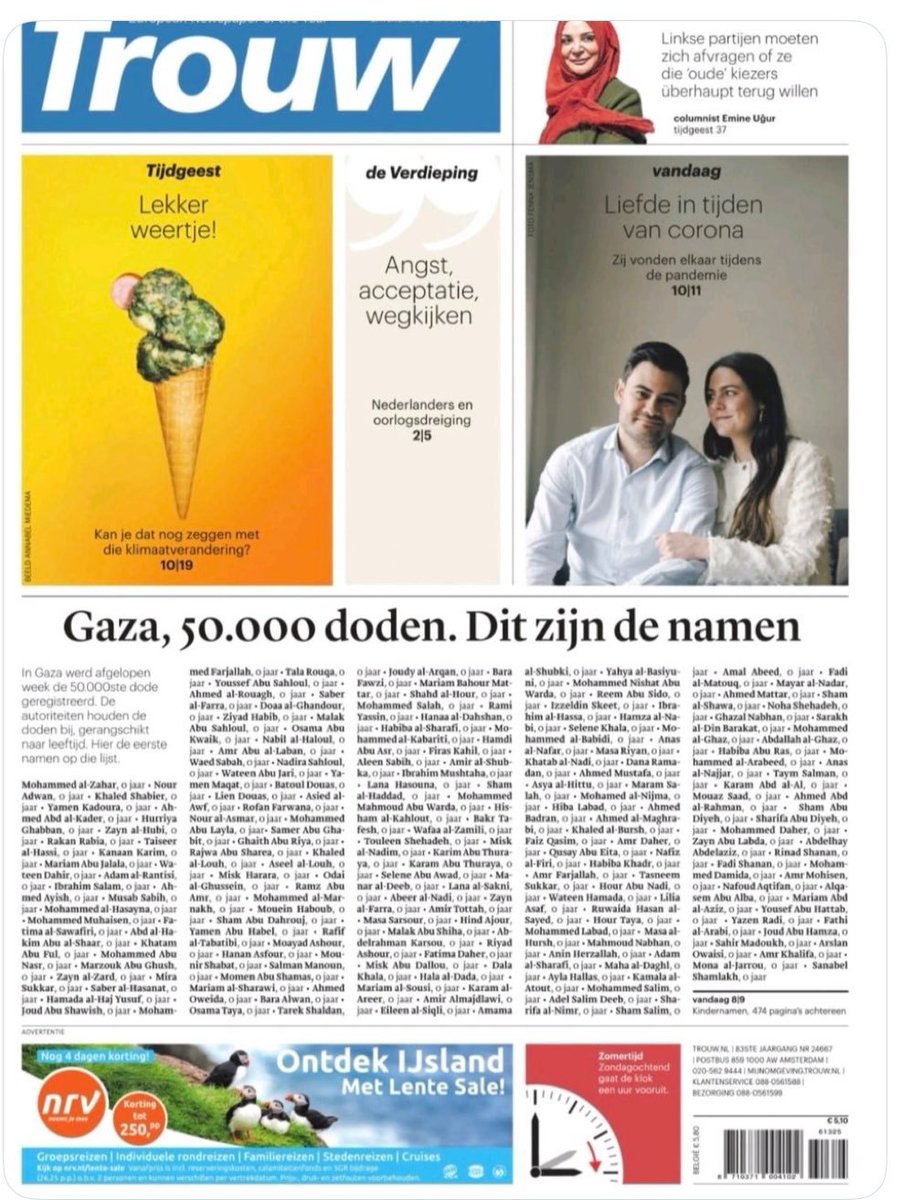De redactie van Trouw is Hamas uiteraard zeer erkentelijk voor de ruimhartige en sympathieke medewerking aan het artikel op de voorpagina...