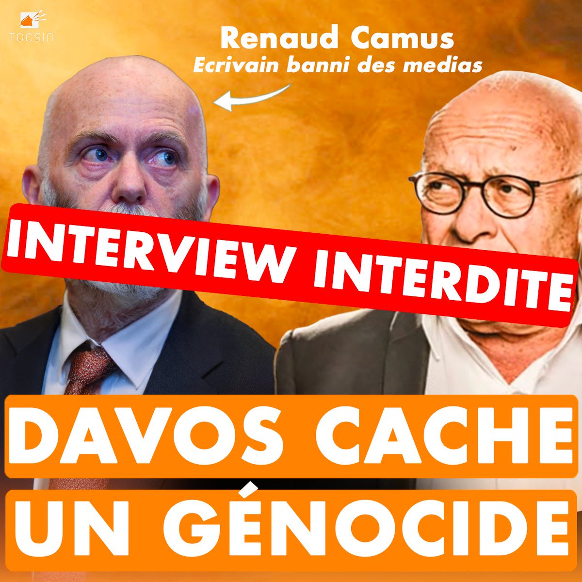 ⛔️CENSURÉ PAR YOUTUBE⛔️
😡Une fois de plus, Tocsin se voit démonétiser une vidéo pour des propos sur DAVOS qui dérangent !
✊Nous vous invitons donc à PARTAGER AU MAXIMUM la vidéo pour contourner la CENSURE de la vidéo !
👉Pour ceux qui veulent voir l’interview c’est ici :