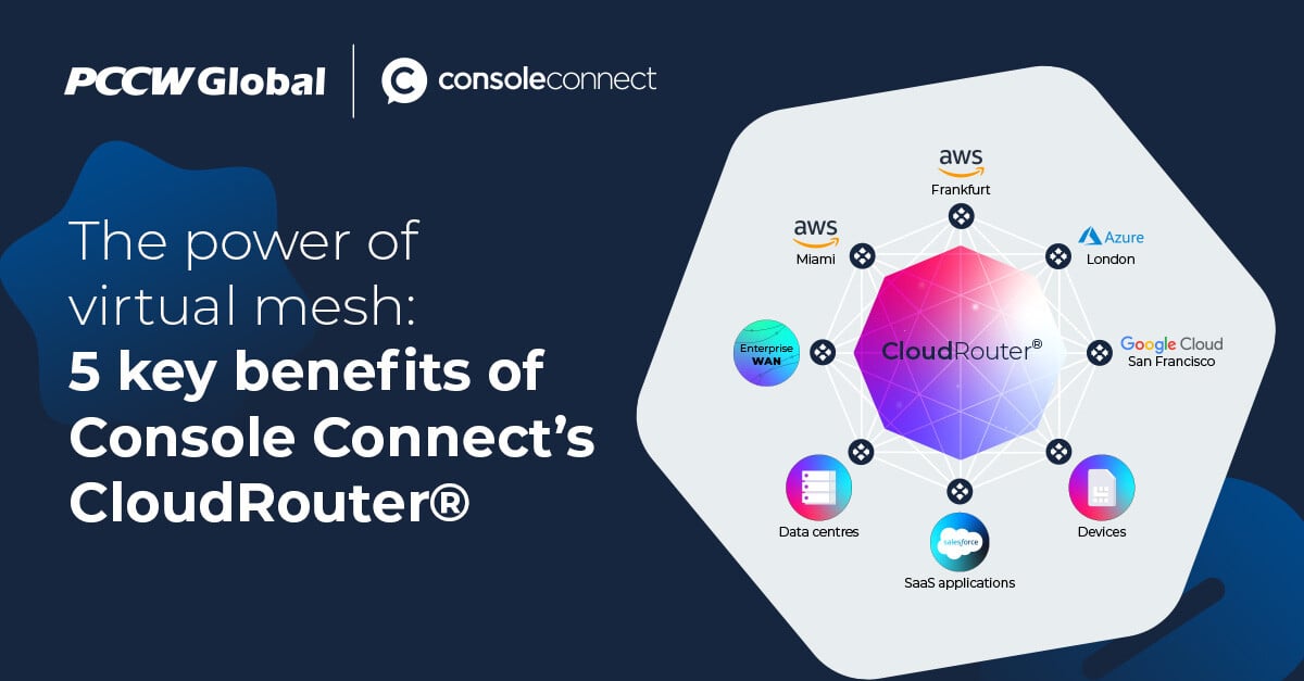ConsoleConnect's tweet image. As tech evolves, #network management gets tougher. Discover how Console Connect&apos;s #CloudRouter® uses #meshtopology for a scalable, resilient network that reduces latency and boosts fault tolerance—without manual connections ☁️. Read blog: eu1.hubs.ly/H0hSR8V0
