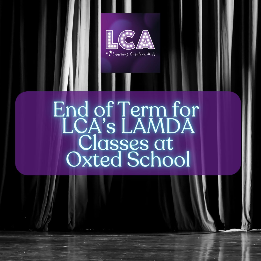 💜 Today is the end of term for LCA's LAMDA 1:1 at Oxted School during the school day! 🎭

We have some spaces opening up in the summer term, so if you are interested in finding out more about our LAMDA Classes at Oxted School, please email info@lca-stage.com 🎭💜