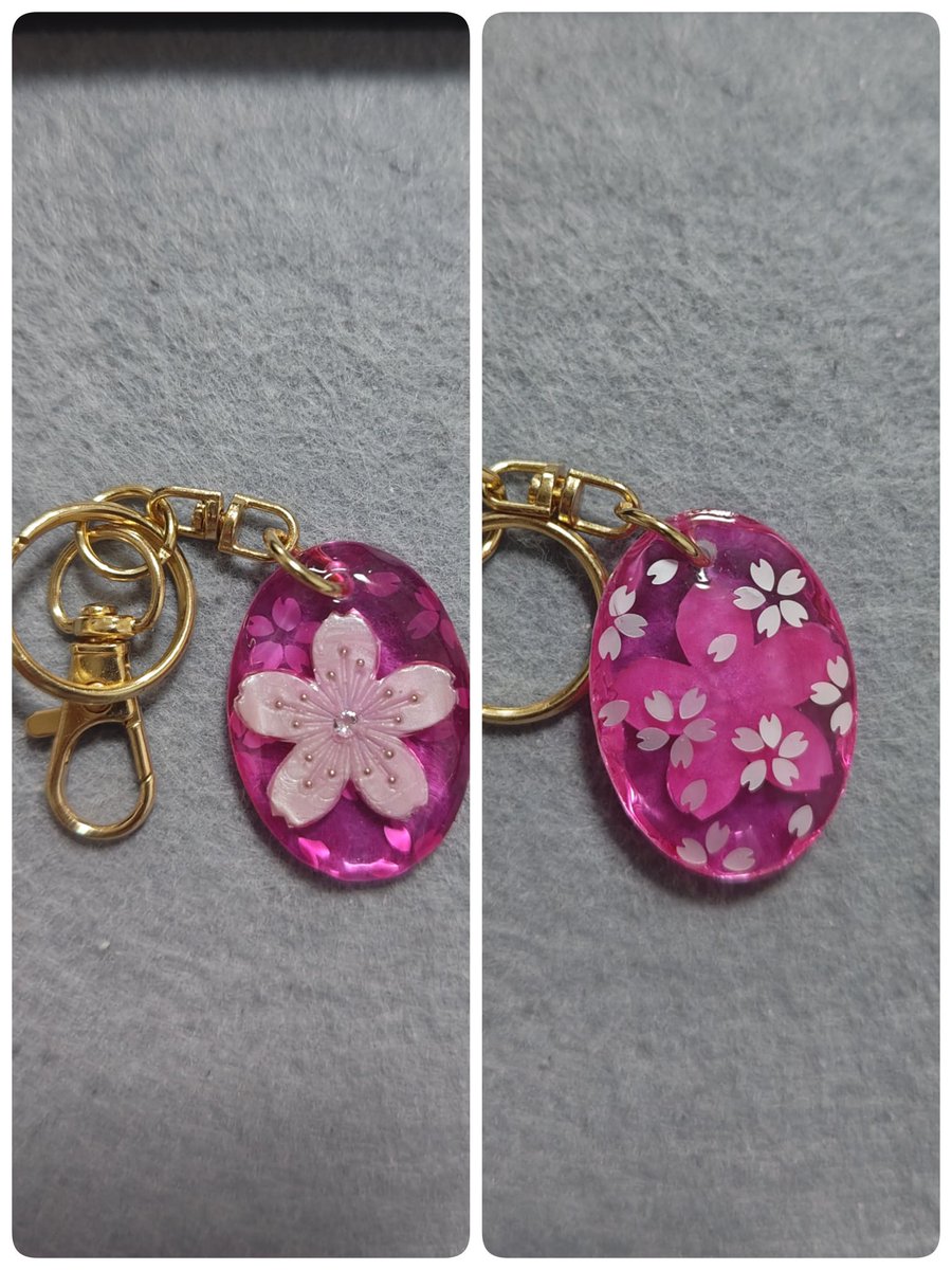 薄紅の桜の裏側も満開🌸
シーリングスタンプで作った桜もパール系なのでキラキラです✨