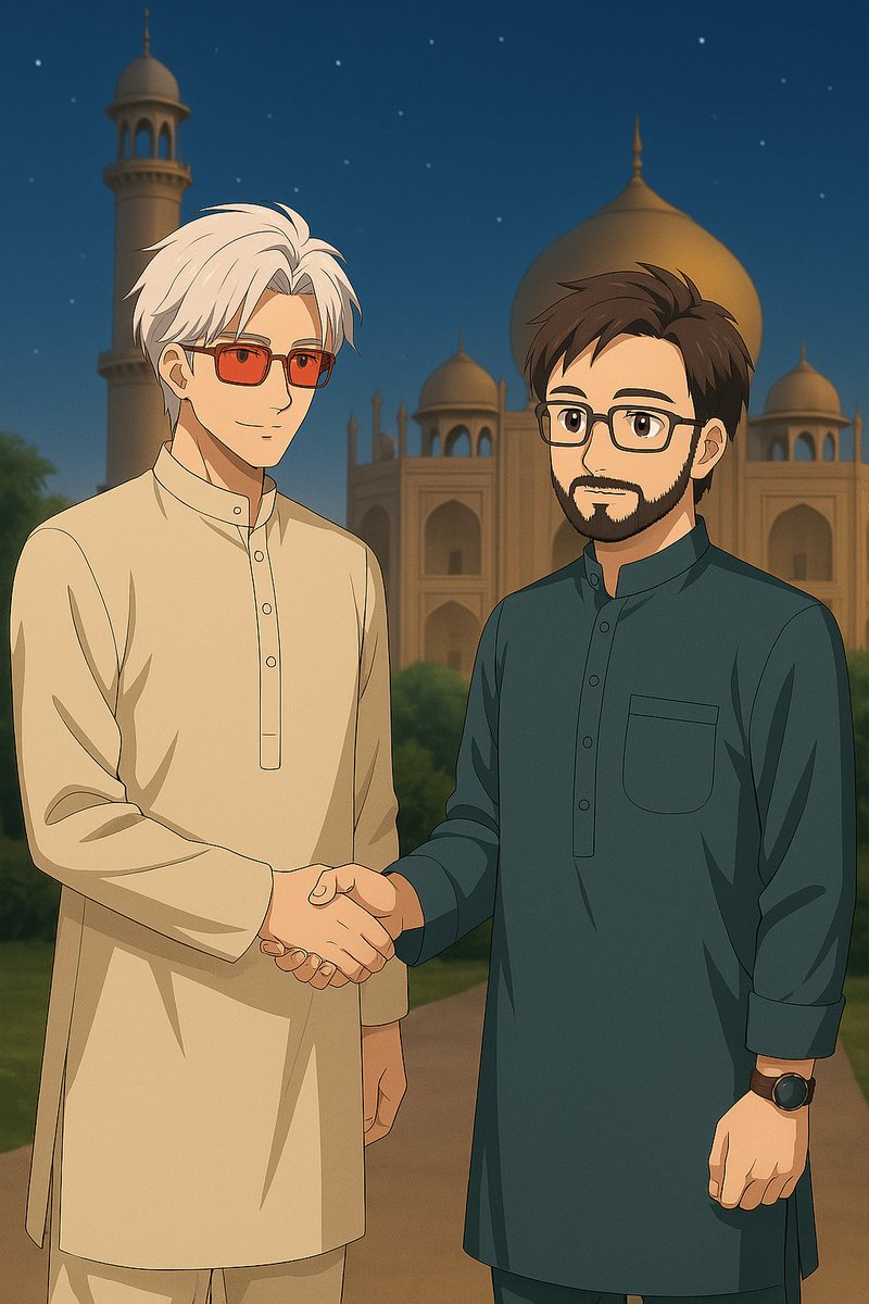 Eid Mubarak friends 🕌

May your wallets be fat, your rugs be few, and your gas fees stay low.

Time to touch grass, eat biryani, and pretend we ain't checking floor prices.

Two timelines. One soul.

Web2 Goku greets Web3 Goku.