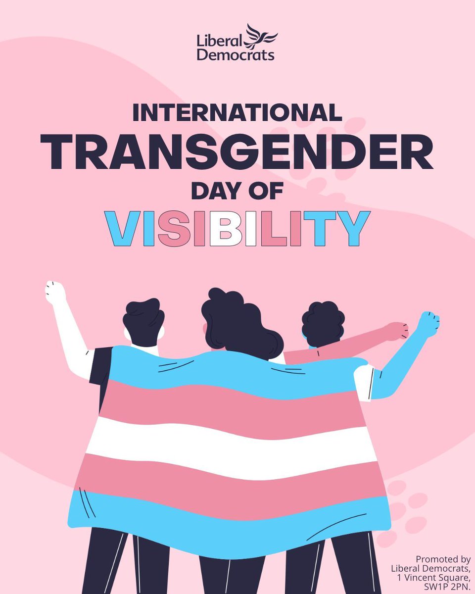 On #TransDayOfVisibility we celebrate trans people and stand with the trans community against hatred and discrimination.

To all our trans, non-binary and gender non-conforming members, supporters, friends and followers: We respect you, we value you - today and every day.
