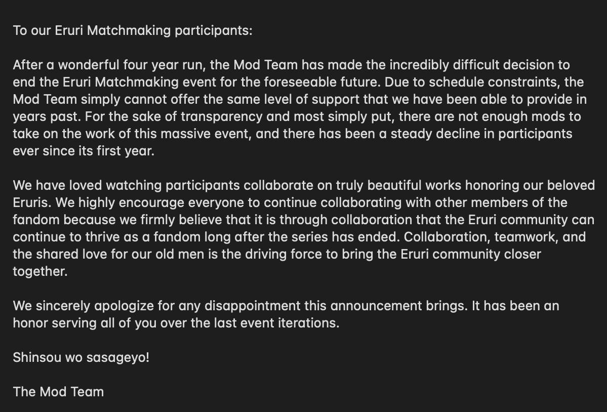 ERURI Matchmaking | 🔞 | fandom event | adult-only (@eruri_connect) on Twitter photo 