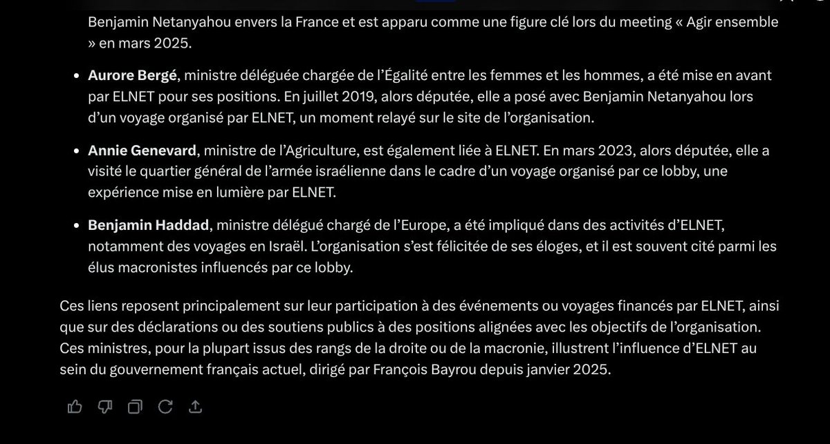 thenews_fr's tweet photo. 🇮🇱🇫🇷En France, au moins 5 ministres sont des proches  du lobby israélien ELNET. C'est le cas de : 
- Bruno Retailleau, ministre de l’Intérieur;
- Manuel Valls, ministre des Outre-mer; 
- Aurore Bergé, ministre déléguée chargée de l’Égalité entre les femmes et les hommes;
- Annie Genevard, ministre de l’Agriculture;
- Benjamin Haddad, ministre délégué chargé de l’Europe;

Le gouvernement est sous influence israélienne. Réveillez-vous les "patriotes"...