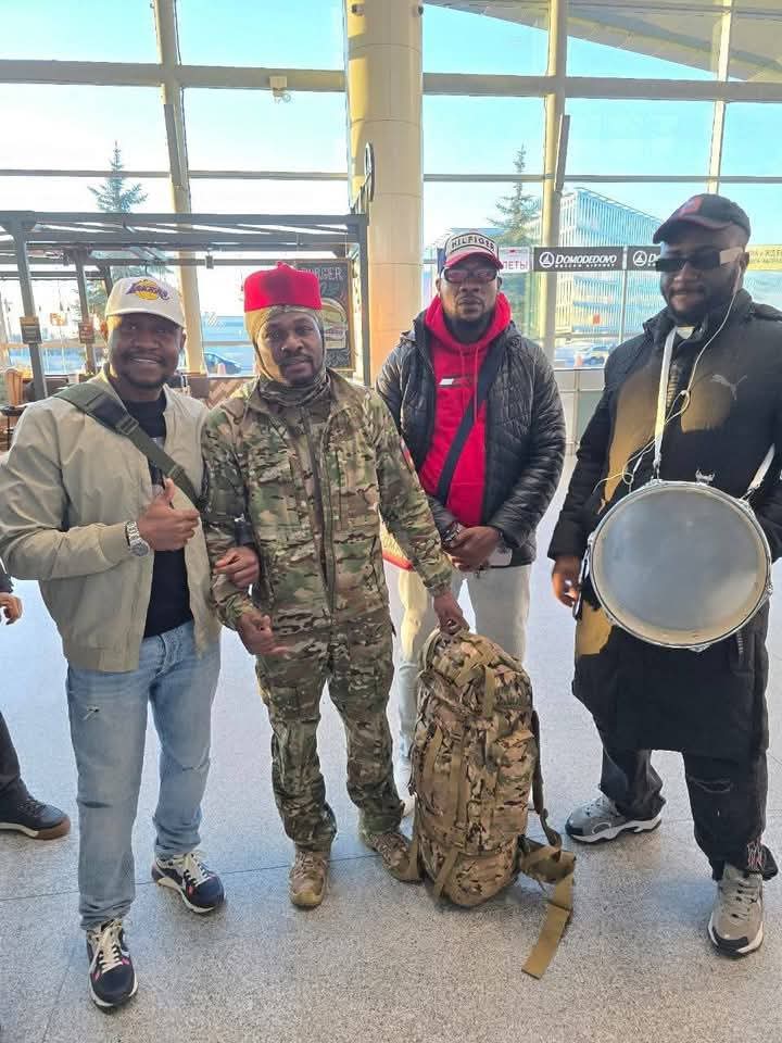 EChibuihe's tweet photo. #IPOB @Russia welcome one of us back from battle field from #Ukraine at Domodoskaya international airport #Moscow. DOS are wise . IPOB one family.

#FreeNnamdiKanuNow 
#EndNigeria 
#ThisIsNot1967 
@mfa_russia @SpokespersonCHN @real_IpobDOS @ChinasaNworu @BiafranTweets @cecild84 https://t.co/3qACnG09WF