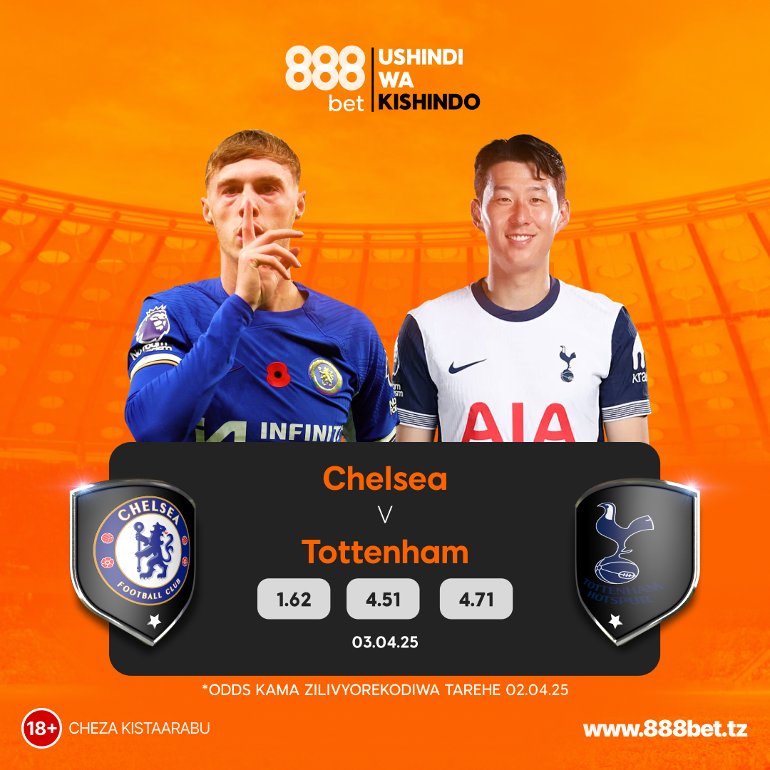 Game Kali ya EPL hii hapa!
Je, utabashiri nani ataibuka kidedea?
💰 Shinda hadi BONUS ya 1000% sasa ukibashiri na 888bet