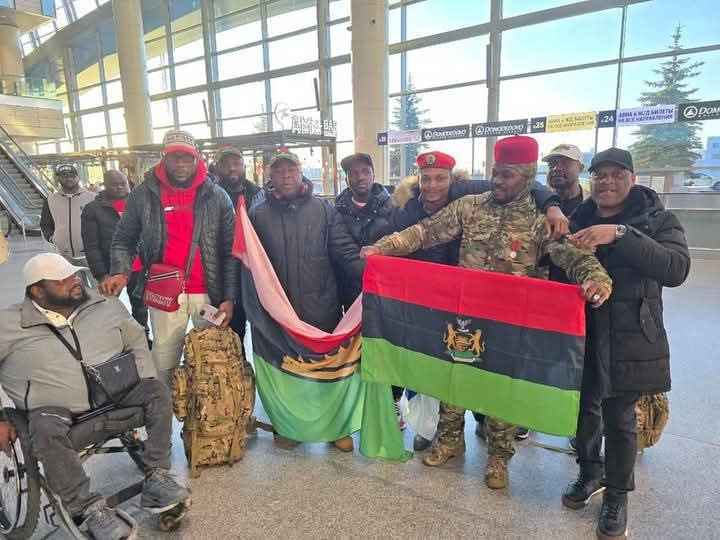 EChibuihe's tweet photo. #IPOB @Russia welcome one of us back from battle field from #Ukraine at Domodoskaya international airport #Moscow. DOS are wise . IPOB one family.

#FreeNnamdiKanuNow 
#EndNigeria 
#ThisIsNot1967 
@mfa_russia @SpokespersonCHN @real_IpobDOS @ChinasaNworu @BiafranTweets @cecild84 https://t.co/3qACnG09WF