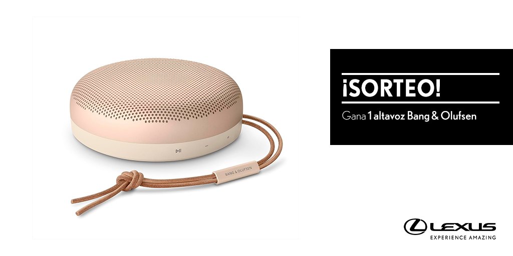 SORTEO | Haz RT y consigue un altavoz Bang &amp; Olufsen de #LexusUtility Bases Legales: brnw.ch/21wRGlP