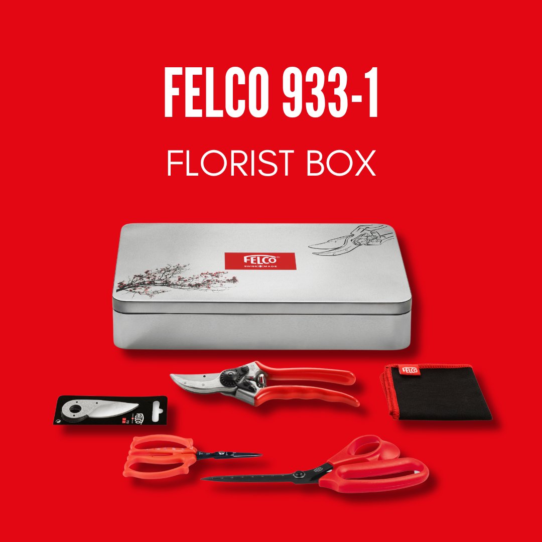 Treat yourself or a loved one to the ultimate toolkit with the #FELCO 933-1 gift set. This exclusive selection features three iconic tools: FELCO 2, FELCO 455, and FELCO 420. #FloristTools #Horticulture #Gardening #FloralDesign #GiftSet #PrecisionTools #FELCO933-1