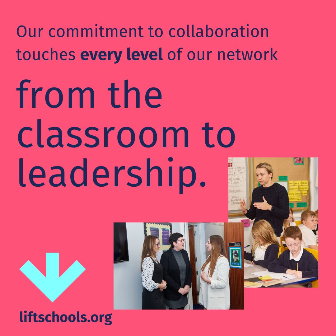 At Lift Schools, we work together at all levels of our organisation: from regional leaders and principals to teachers, TAs and subject specialists. #EducationChangesLives #LiftSchools