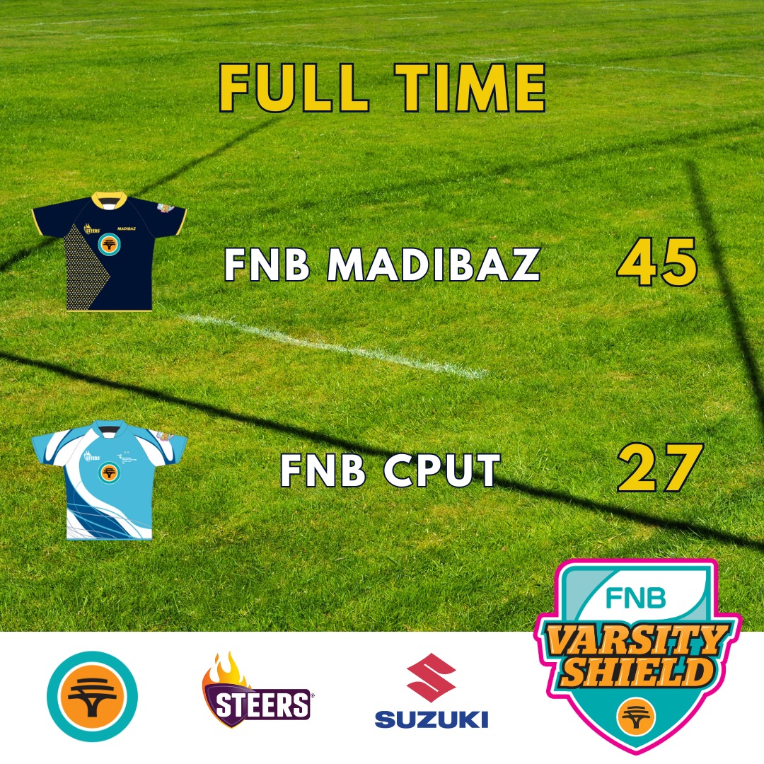 MandelaUni's tweet photo. WE’VE DONE IT | FNB Madibaz, playing with only 14 men in the last quarter, pulled off an astonishing win against FNB CPUT to end second on #FNBVarsityShield log and secure a home semi-final next week. https://t.co/OUc8w7YvwA