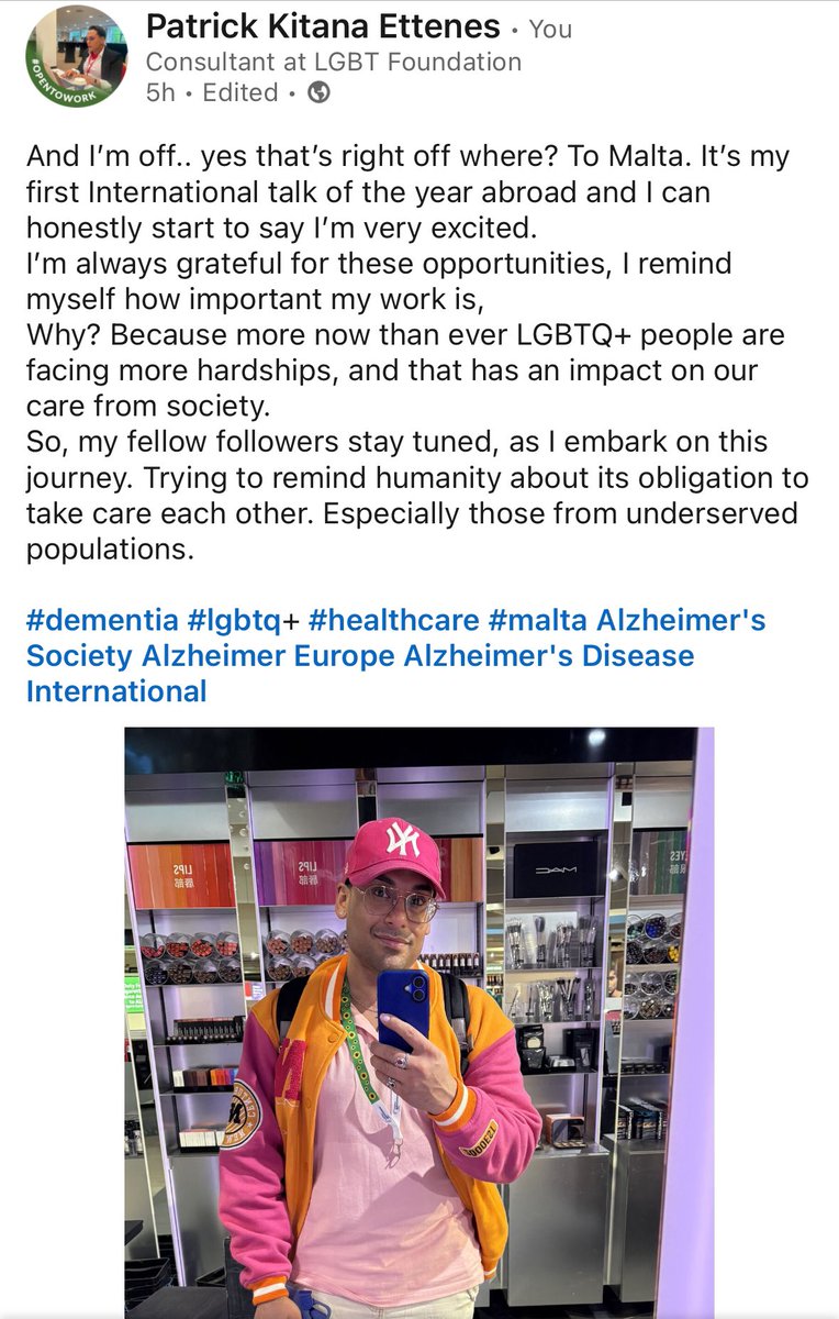 Made it to <a href="/Malta/">Malta</a>  so excited to be lecturing <a href="/UMmalta/">University of Malta</a>  this week on #lgbtq+ issue with people living with and caring for those with #dementia