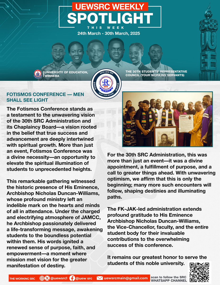 uewsrc1's tweet photo. UEW SRC WEEKLY SPOTLIGHT
This week on spotlight
#30thadministration https://t.co/1AJDUljJM5