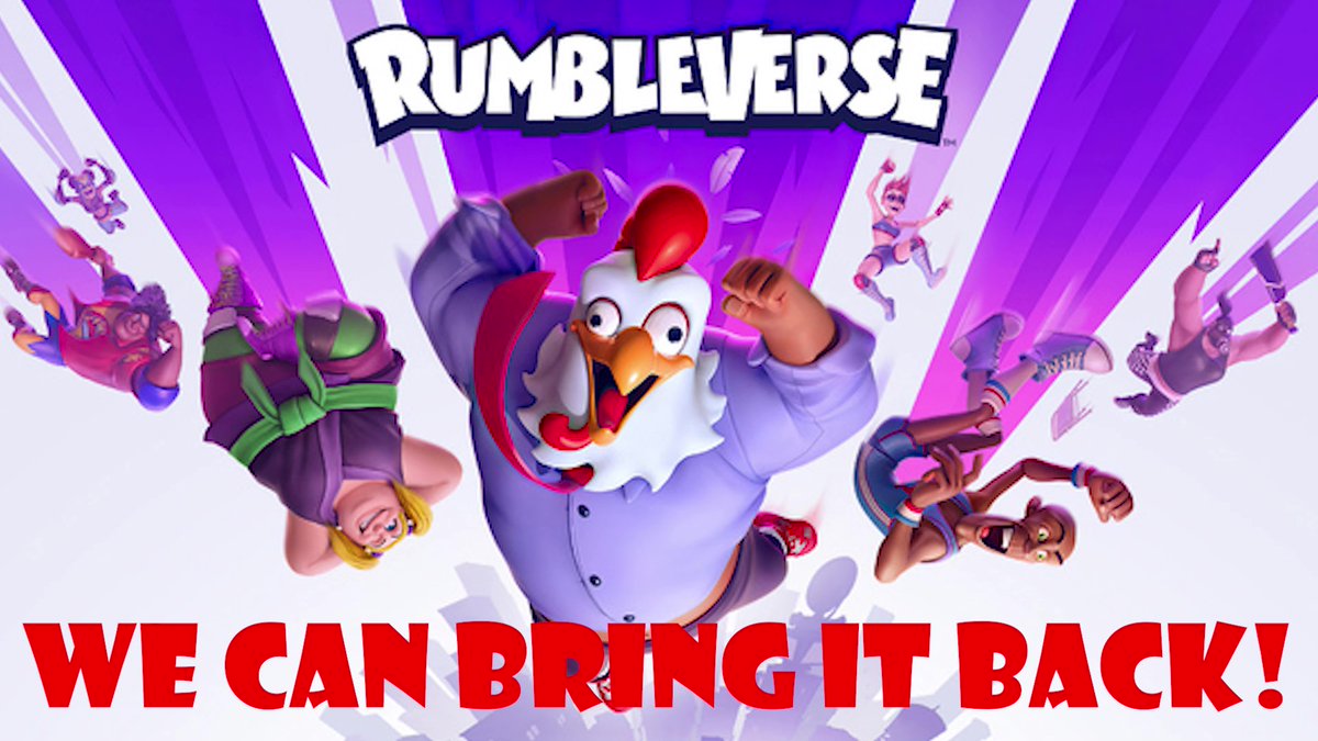CALLING ALL RUMBLEVERSE FANS! 
IT'S TIME TO PROVE WE WANT RUMBLEVERSE BACK!

If you want Rumbleverse to potentially return some day before the end of 2025, join our twitter community "Grapital City Outcasts" where we can collect all the fans together, show publishers that the