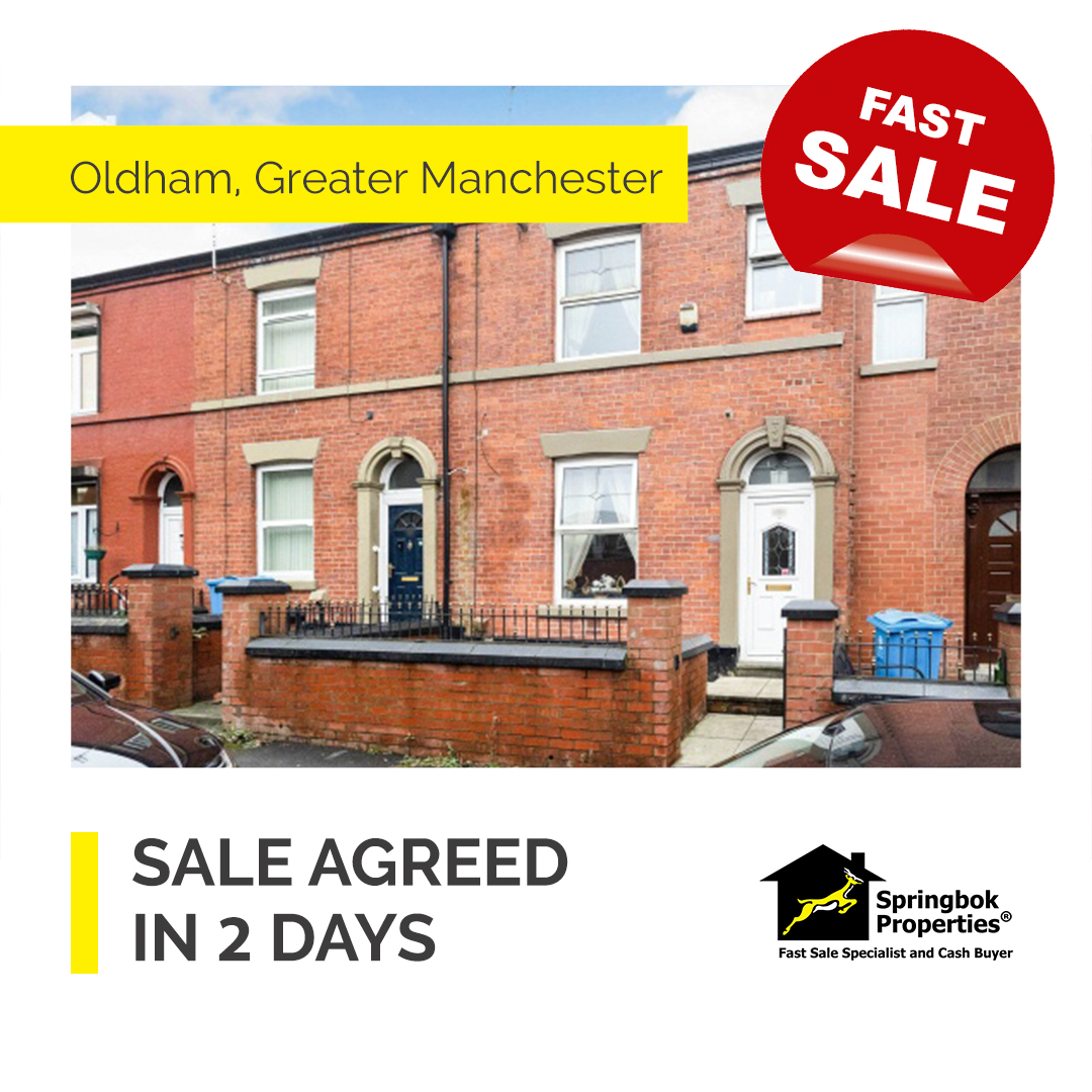 springbokprop's tweet photo. #SpringbokProperties sold this #terracedhouse in #Oldham, #GreaterManchester in just #2days, so if you want a #fasthousesale, get your #cashoffer at: https://t.co/04KkEUOnyB 
#quicksale #quickhousesale #fastsale #sellwithSpringbok #wowthatsquick #speedysale #webuyanyhouse https://t.co/rcSe5WPQoi