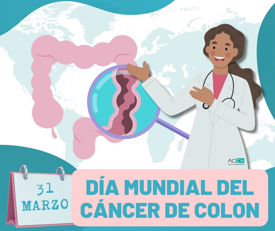 AOEx (@aoex1) on Twitter photo 💙 31 de marzo - Día Mundial del Cáncer de Colon 💙
La prevención y el diagnóstico precoz salvan vidas. ¡Hablemos sin tabúes! 🔹Hazte revisiones 🔹Cuida tu salud 🔹Infórmate.
Súmate a AOEx y apoya a quienes lo necesitan 👉 aoex.es/hazte-socio/
#DíaMundialDelCáncerDeColon 💙 31 de marzo - Día Mundial del Cáncer de Colon 💙
La prevención y el diagnóstico precoz salvan vidas. ¡Hablemos sin tabúes! 🔹Hazte revisiones 🔹Cuida tu salud 🔹Infórmate.
Súmate a AOEx y apoya a quienes lo necesitan 👉 aoex.es/hazte-socio/
#DíaMundialDelCáncerDeColon
