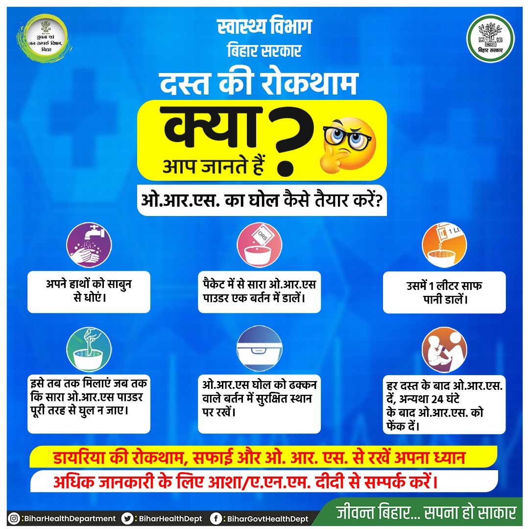 Bihar Health Dept (@biharhealthdept) on Twitter photo рдбрд╛рдпрд░рд┐рдпрд╛ рдХреА рд░реЛрдХрдерд╛рдо, рд╕рдлрд╛рдИ рдФрд░ рдУ.рдЖрд░.рдПрд╕. рд╕реЗ рд░рдЦреЗрдВ рдЕрдкрдирд╛ рдзреНрдпрд╛рди
<a href="/IPRDBihar/">IPRD Bihar</a>
<a href="/SHSBihar/">State Health Society Bihar</a>
<a href="/mangalpandeybjp/">Mangal Pandey</a>
#BiharHealthDept рдбрд╛рдпрд░рд┐рдпрд╛ рдХреА рд░реЛрдХрдерд╛рдо, рд╕рдлрд╛рдИ рдФрд░ рдУ.рдЖрд░.рдПрд╕. рд╕реЗ рд░рдЦреЗрдВ рдЕрдкрдирд╛ рдзреНрдпрд╛рди
<a href="/IPRDBihar/">IPRD Bihar</a>
<a href="/SHSBihar/">State Health Society Bihar</a>
<a href="/mangalpandeybjp/">Mangal Pandey</a>
#BiharHealthDept