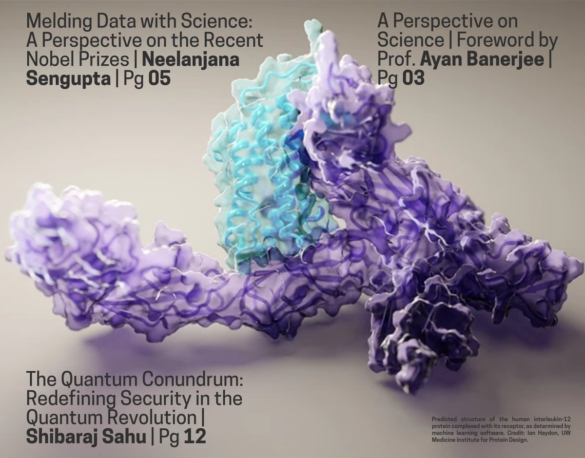 InScightIISERK's tweet photo. The wait is over!  Issue 2 of InScight is here! 🚀 Featuring an exclusive article by Prof. Neelanjana Sengupta on “Melding Data with Science: A Perspective on Recent Nobel Prizes.” 🌍📊 Discover how data-driven insights are transforming scientific breakthroughs. Don’t miss out! https://t.co/Pxas3QOC1p