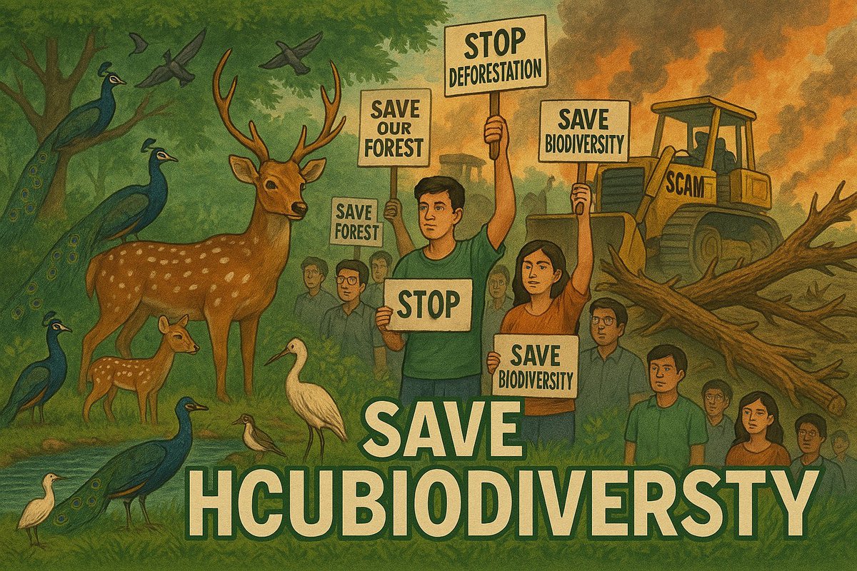 Dsukesh1's tweet photo. #SaveHCU #HCU #SaveForest #SaveBiodiversity https://t.co/WVVdF3e5PL