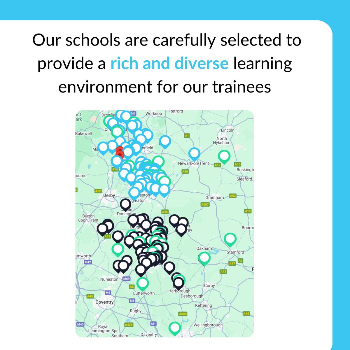 📍 We understand how important it is to have training and placement schools close to where you live, so we work hard to match you with the right local schools in Nottinghamshire, Derbyshire, Leicestershire and Rutland.

Search for a school 👇
inspiringleadersscitt.com/training-locat…
