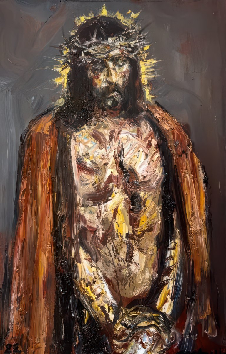 visual_logos's tweet image. El cordero sacrificial (Ecce Homo) - Jose Luis Castrillo - 2022