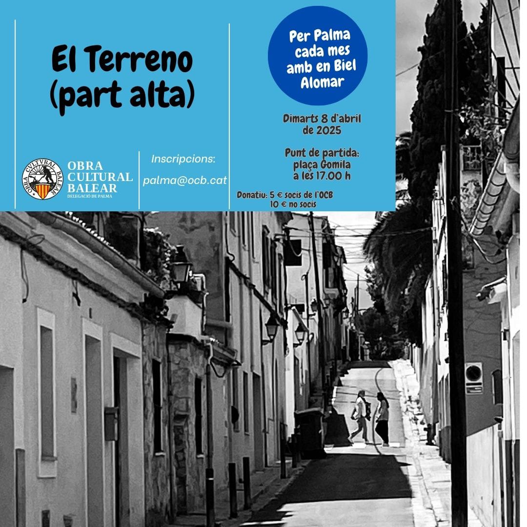 ocbpalma's tweet image. #PerPalmaCadaMes
Dimarts 8 d'abril de 2025
Inscripcions obertes