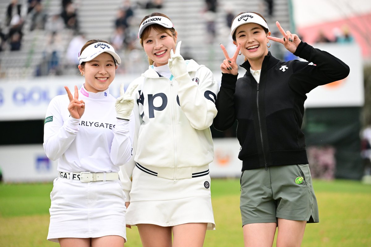 アクサレディスin宮崎 初日 同組でまわったルーキートリオ🤍🩷🩵 #吉田