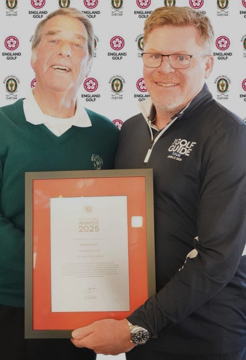 Bolton Old Links Golf Club (@boltonoldlinks) on Twitter photo Congratulations to our Chairman Steve Bryan on his richly deserved lifetime achievement award from <a href="/EnglandGolf/">England Golf</a> . Steve is seen here receiving his accolade from Captain Tony Acheson.👏👏 #olgc <a href="/Lancashiregolf/">Lancashire Golf</a> <a href="/BGASecretary/">BGA</a> Congratulations to our Chairman Steve Bryan on his richly deserved lifetime achievement award from <a href="/EnglandGolf/">England Golf</a> . Steve is seen here receiving his accolade from Captain Tony Acheson.👏👏 #olgc <a href="/Lancashiregolf/">Lancashire Golf</a> <a href="/BGASecretary/">BGA</a>