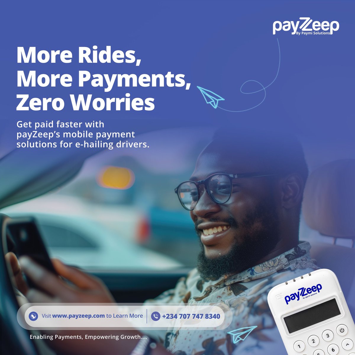 payzeepng's tweet photo. E-hailing drivers, get paid faster with PayZeepโs mobile payment solutions. No delays, no stressโjust seamless transactions!
๐ฒ Learn more: https://t.co/i0dNJAwTO2
๐ +234 707 747 8340
#PayZeep #SeamlessPayments #EarningMadeEasy #EHailing #FinancialSolutions https://t.co/bR3jaYxjEg